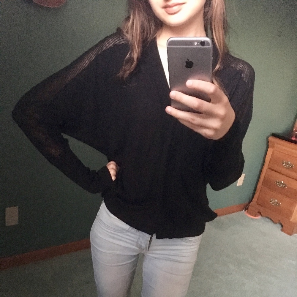Black cardigan
